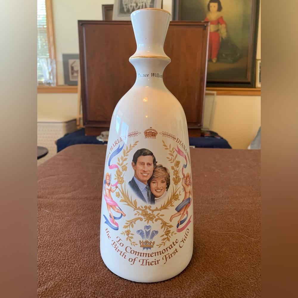 Charles & Dianna commemorative wine decanter.